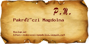 Pakróczi Magdolna névjegykártya